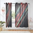 thumbnail image 1 of Yayeee Window Curtains Set of 2 for Living Room Light Filtering 63"x52", Red Abstract Lines, 1 of 7