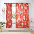 thumbnail image 1 of Yayeee Window Curtains Set of 2 for Living Room Light Filtering 63"x52", Red Christmas Ornaments Pattern, 1 of 7