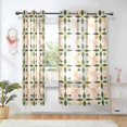 thumbnail image 1 of Yayeee Window Curtains Light Filtering 63"x52" Grommet Panel Pair Home Living Room Decor, Retro Black Stars, 1 of 7
