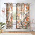 thumbnail image 1 of Yayeee Window Curtains Set of 2 for Living Room Light Filtering 63"x52", Rustic Floral, 1 of 7