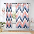 thumbnail image 1 of Yayeee Window Curtains Set of 2 for Living Room Light Filtering 63"x52", White Geometric, 1 of 7