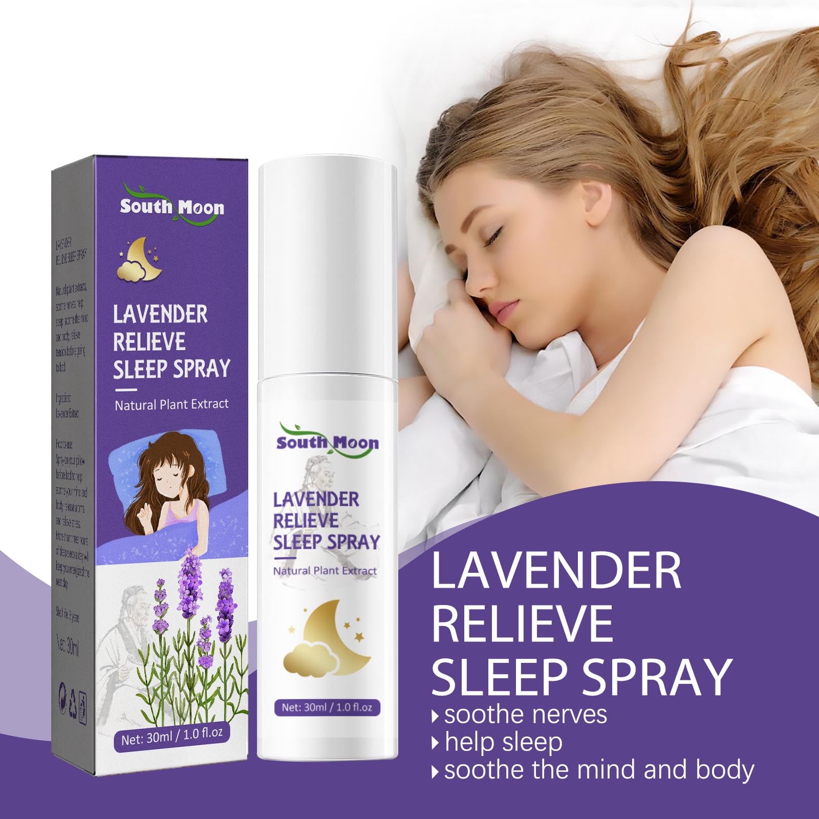 Yayiaclooher Lavender Sleep Spray Improve Insomnia, Relieve Stress