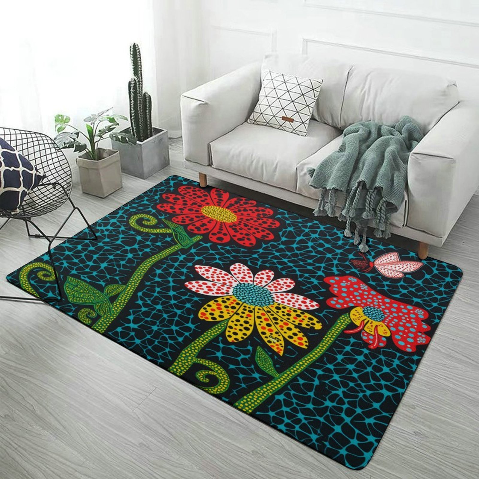 Yayoi Kusama Art Carpet for Home Decoration Soft Comfy Rugs for Bedroom ...
