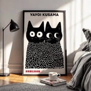Yayoi Kusama Cats Modern Pop Art Poster, Poster Home Decor, Poster Only