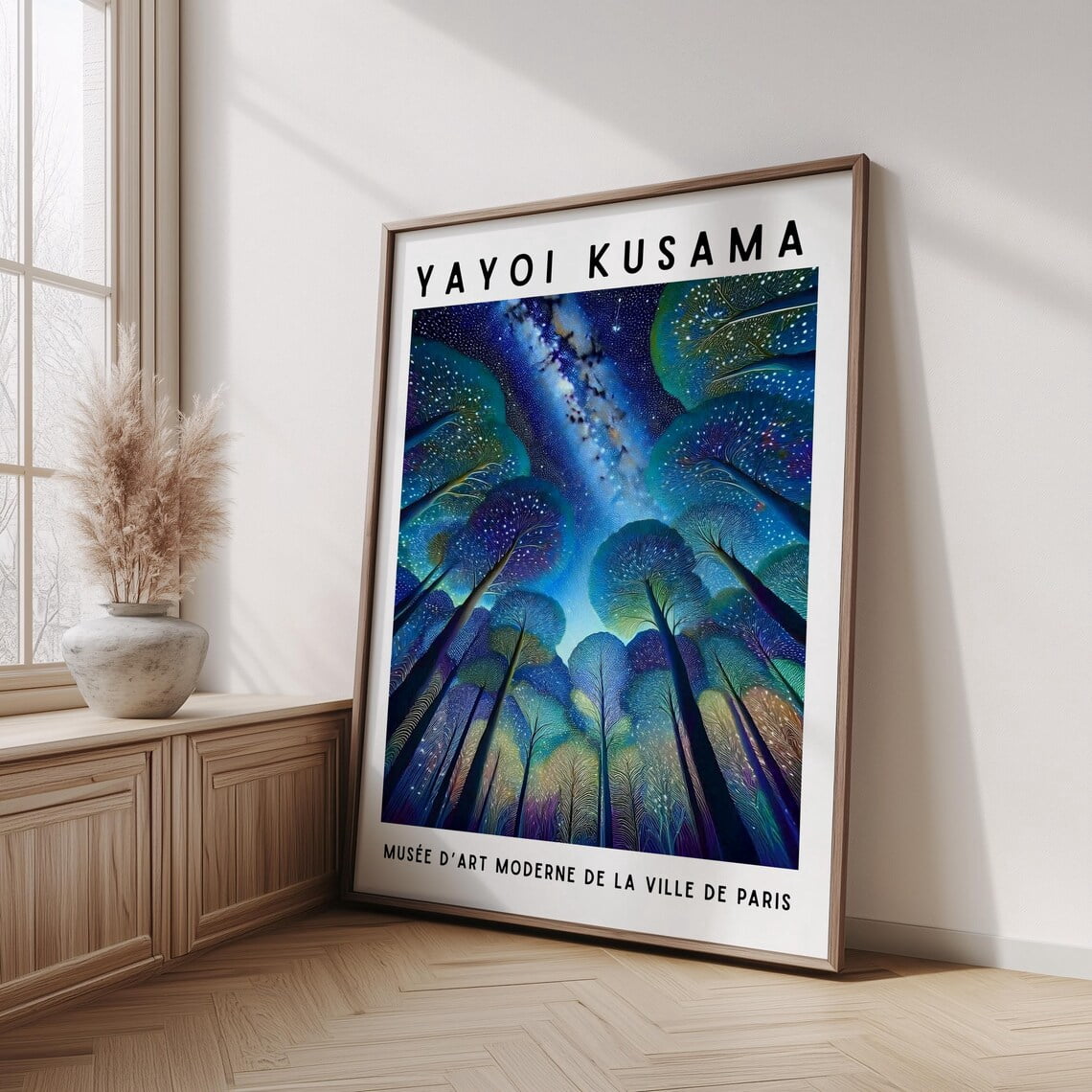 Yayoi Kusama Cosmic Forest Poster Starry Night Tree Art Celestial ...