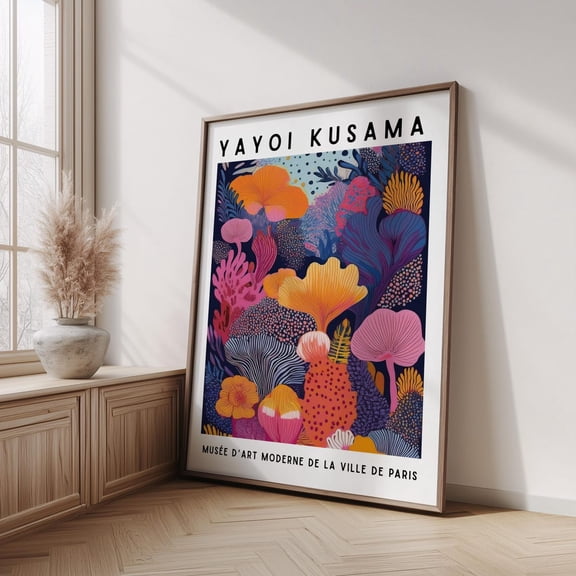 Yayoi Kusama Floral Bloom Modern Home Decor Unframed Paper Print