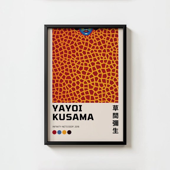 Yayoi Kusama Infinity Nets Wall Art Print Japanese Contemporary Abstract decor