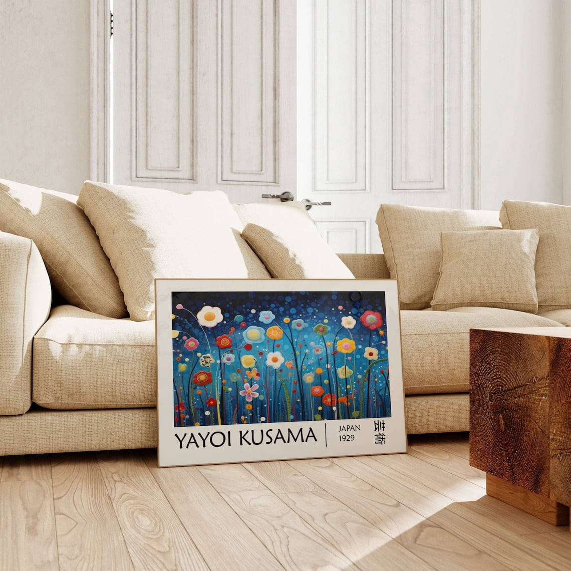 Yayoi Kusama Inspired Contemporary Japanese Abstract Wall Art Print ...