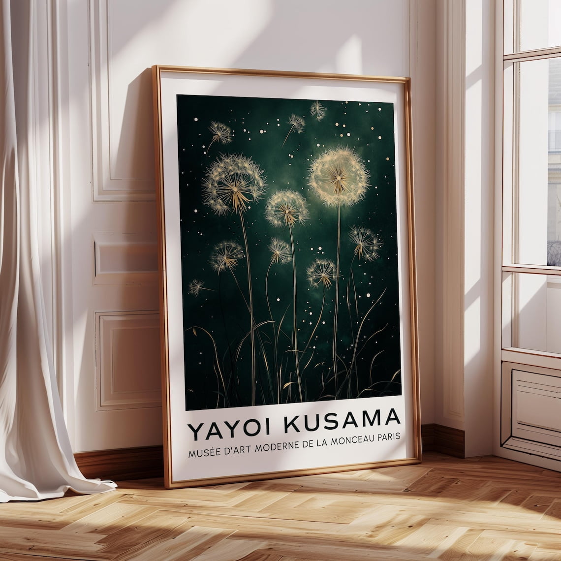 Yayoi Kusama Inspired Dandelion Art Print – Cosmic Nature Poster ...