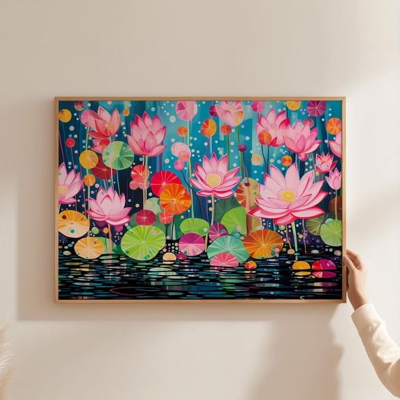 Yayoi Kusama Japandi Wall Art Print With Japanese Dot Pattern Room Decor