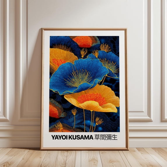 Yayoi Kusama Japanese Botanical Wall Art Version B, Unframed Paper Poster 24x36in