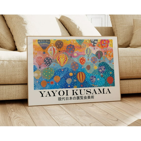 Yayoi Kusama Poster - Abstract Colorful Japandi Wall Art As Yayoi Kusama Print, Kusama Poster, Japanese Poster, Japanese Wall Art Wall Art, Modern Wall Decor, 24x36 UNFRAMED