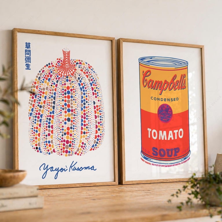 Yayoi Kusama Pumpkin Andy Warhol Tomato Soup Print Pop Art Retro