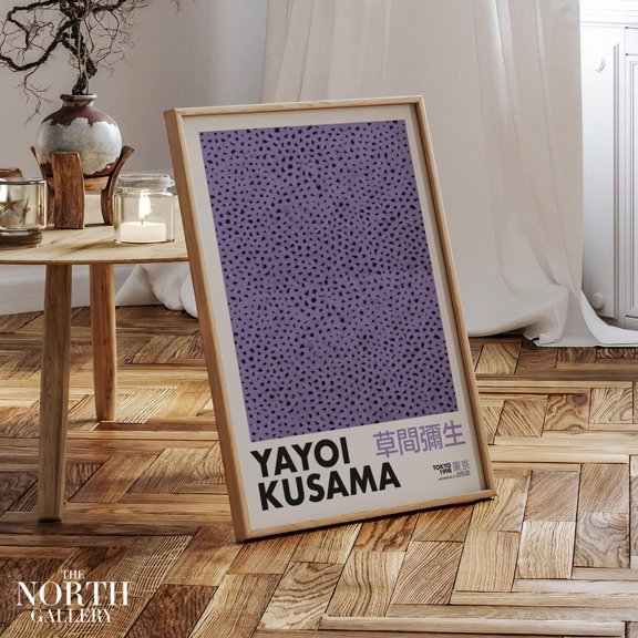 Yayoi Kusama Purple Infinity Nets Exhibition Poster Contemporary Art Print