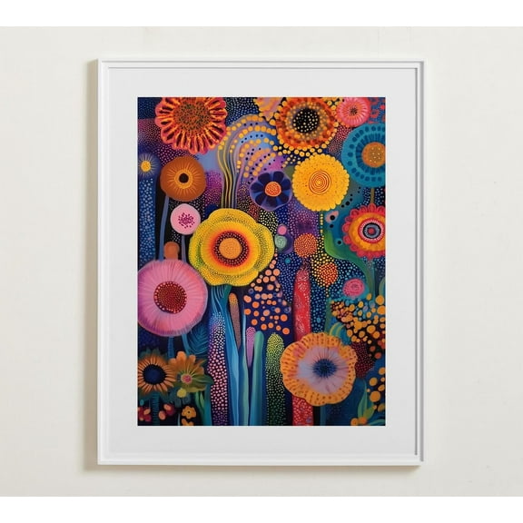 Yayoi Kusama Wall Art, Vibrant Maximalist, Abstract Eclectic Poster, Gallery Vintage Wall Art,Wall Art Wall Art, Modern Wall Decor, 8x12 UNFRAMED