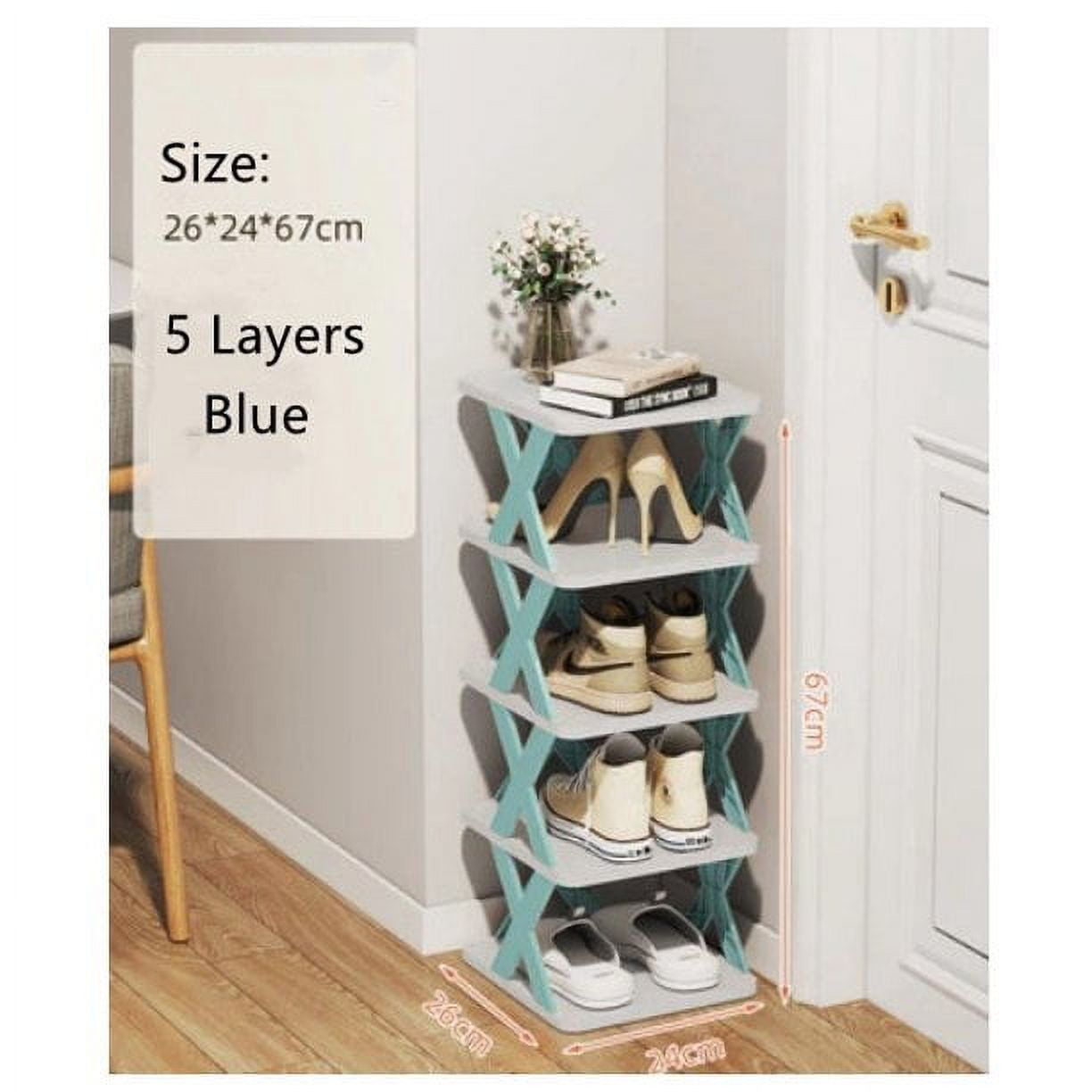 4/6/8-layer Shoe Rack With Dustproof Curtain, Free Standing Shoe Rack, Easy Assembled  Shoe Storage Shelf, Household Storage Organizer For Entryway, Hallway,  Bedroom, Living Room, Home - Temu