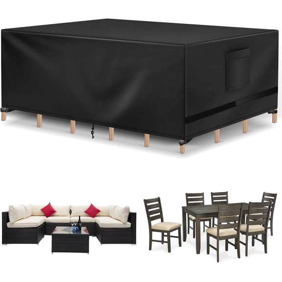 Yayun Outdoor Table Cover 49"x 29"x 29" Waterproof Furniture Cover for Stainless Steel Food Table, Cart Prep Table, Coffee Table, Dining Table, Office Desk (Black)