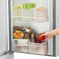 thumbnail image 1 of Yayun Refrigerator Organizer Box, Plastic Translucent Containers for Storage, Space-saving Refrigerator Side Door Organizer for Fridge Kitchen Fruits, Vegetables Storage (Clear, 7"x4"x5"), 1 of 8