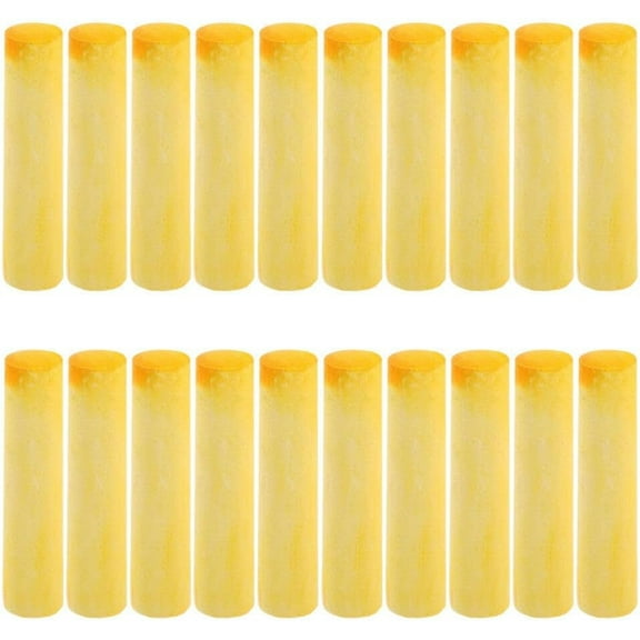 Yayun Sidewalk Drawing Painting Chalk, 20Pcs Street Graffiti Chalks, Outdoor Play Large Chalks for Toddlers Adults, Yellow