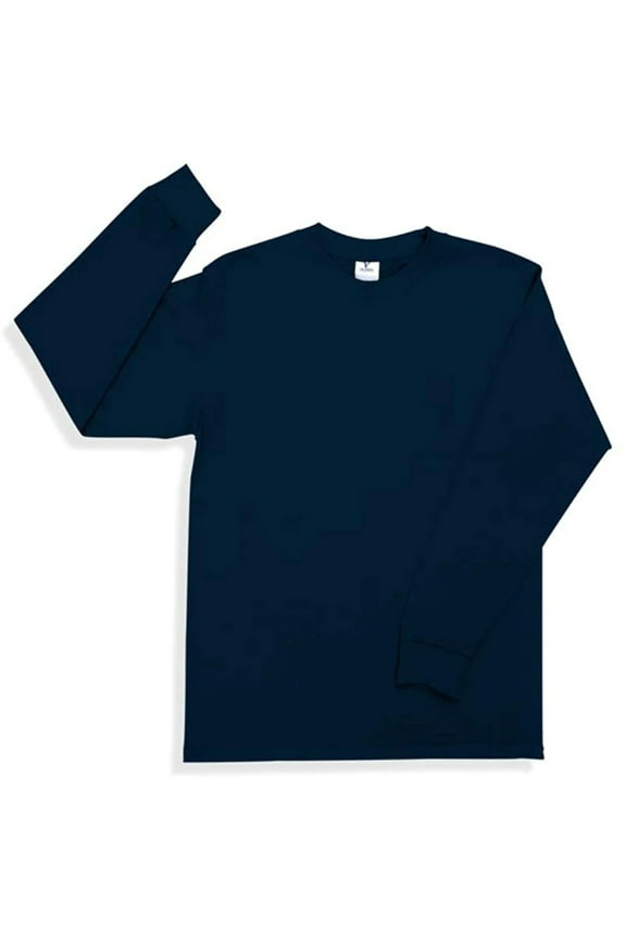 Men's Heavy Weight (5.9-Ounce) Crew Neck Long Sleeve T-Shirt - Navy