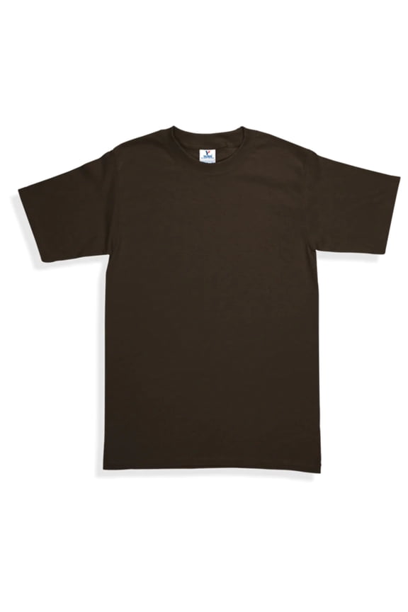Men's Heavy Weight (5.9-Ounce) Crew Neck Short Sleeve T-Shirt - Brown