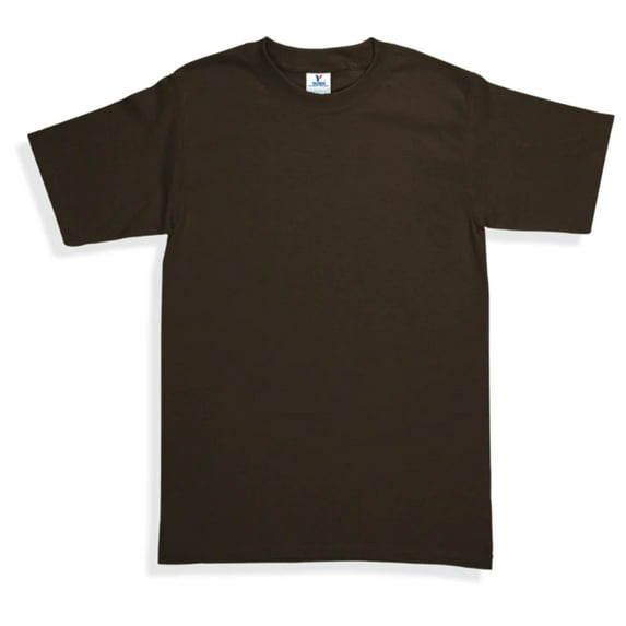 Yazbek Men's Heavy Weight (5.9-Ounce) Crew Neck Short Sleeve T-Shirt - Brown
