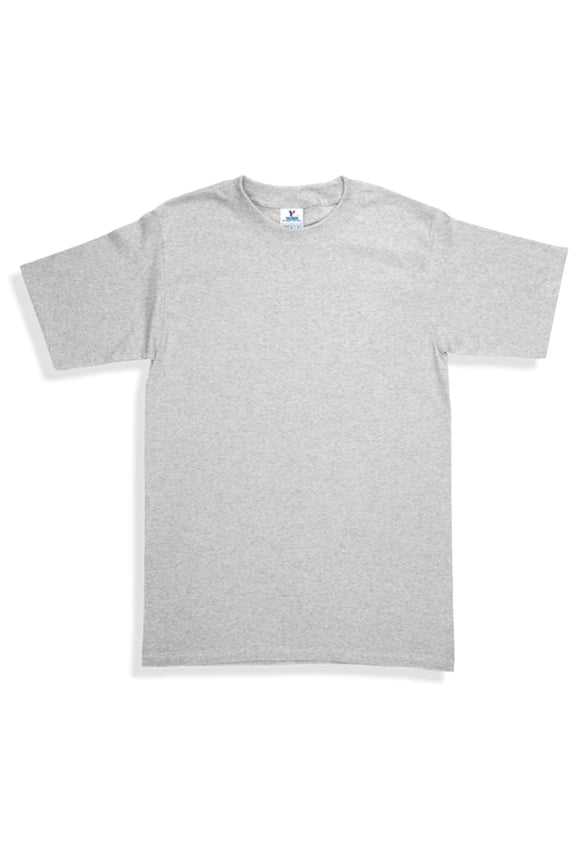 Men's Heavy Weight (5.9-Ounce) Crew Neck Short Sleeve T-Shirt - Heather Grey