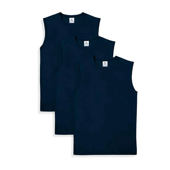 Yazbek Men's Heavy Weight (5.9-Ounce) Crew Neck Sleeveless Muscle T-Shirt (3-Pack)