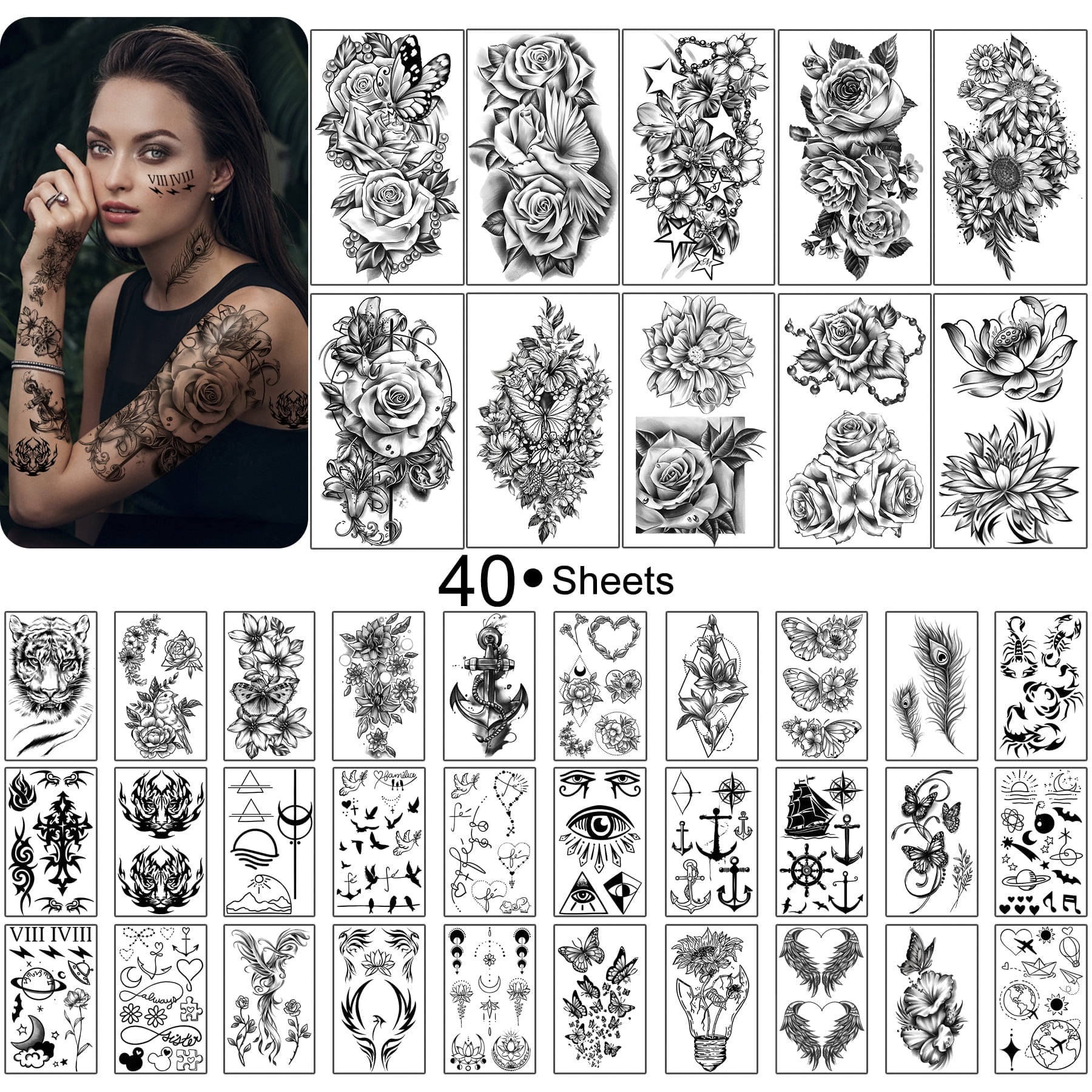 High Quality Plastic Wholesale Temporary Tattoos Non-toxic Tattoo Stickers  Minimalist Tattoos Waterproof and Safe Easy to Clean Geometric Tattoo  Stickers Toys, image size:1800x1800