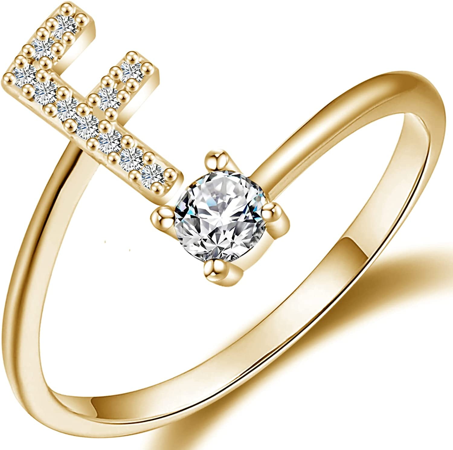 Dainty Minimalist Simple Heart Initial Letter Ring – Luxury Auras