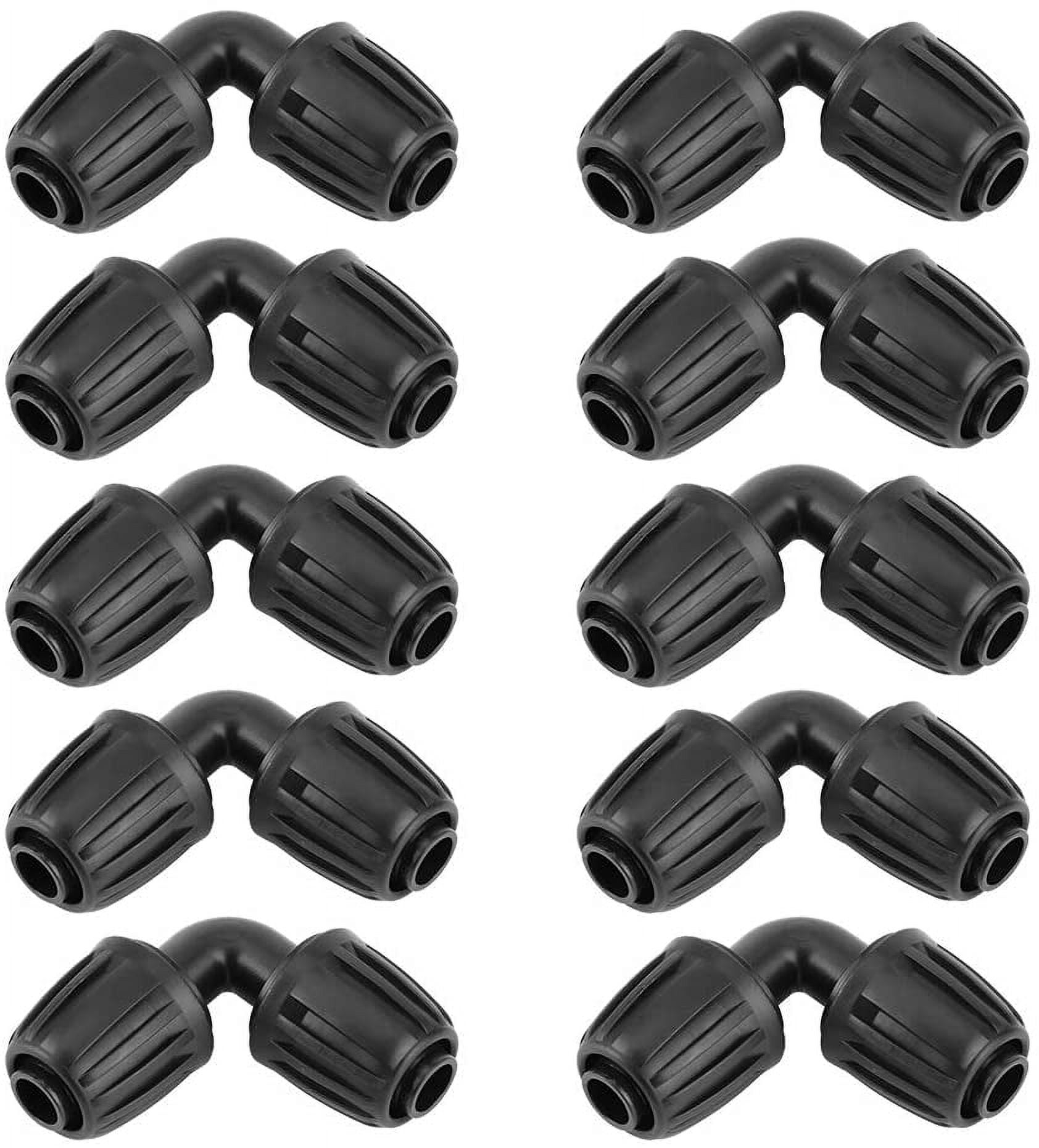 Yazoeiaing 10Pcs 1/2 inch Irrigation Fittings Elbow Connectors, 1/2