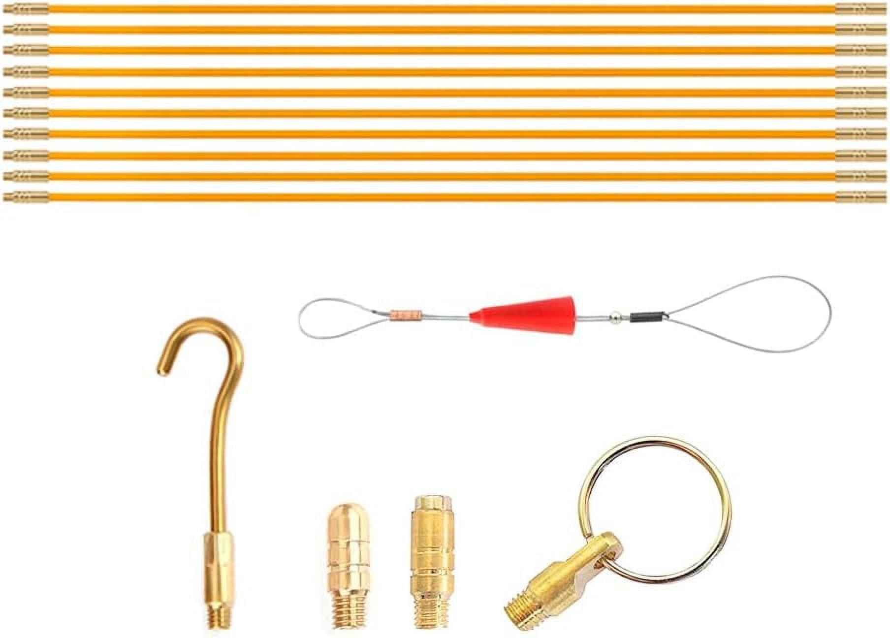 Wonder Wire 33-Foot Fiberglass Fish Tape Wire Puller Kit - Flexible ...