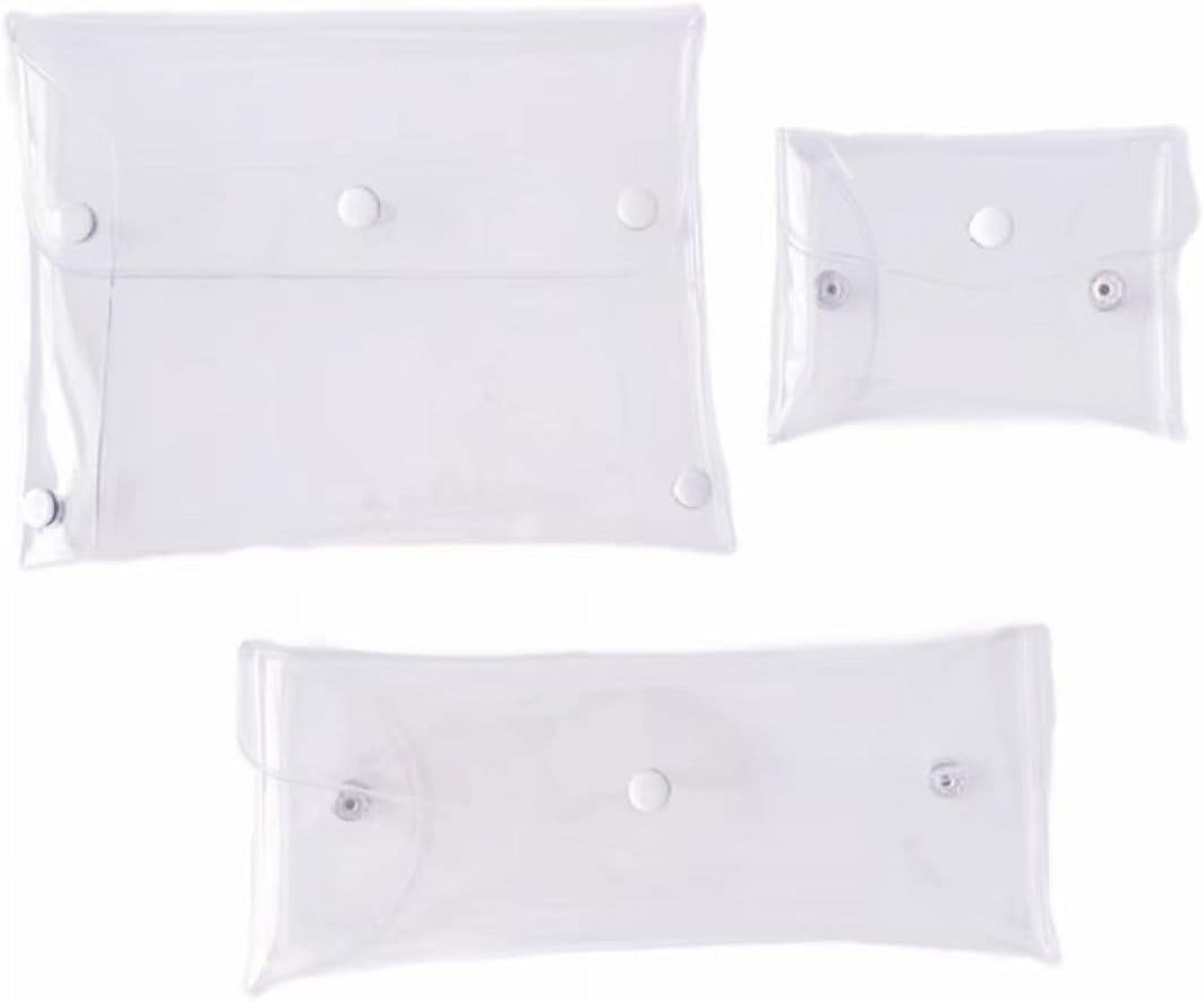 Yazoeiaing 3Pack Transparent Mini PVC Makeup Bag Small Clear Plastic