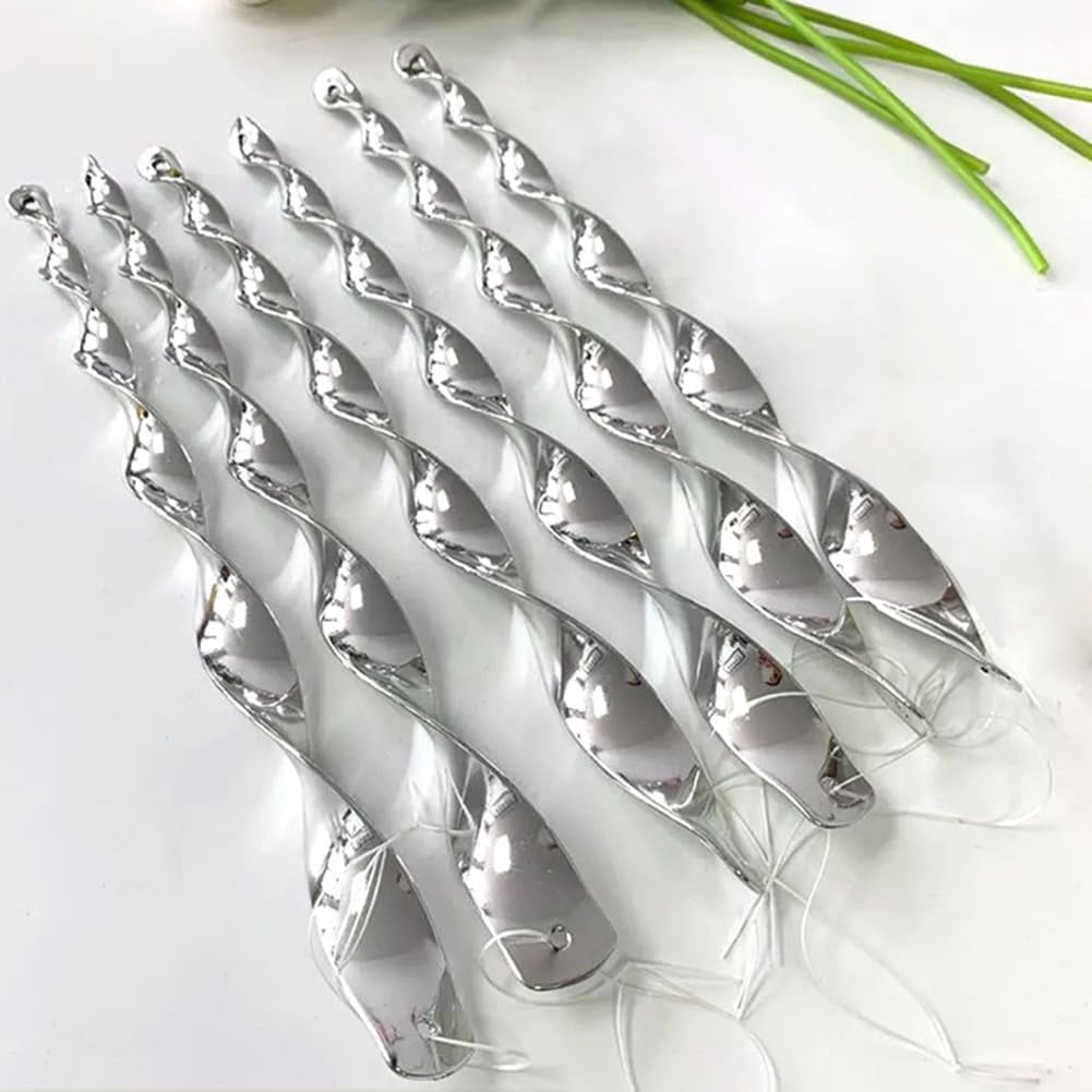 Yazoeiaing Bird Repeller Rotating Rod, Silver Spiral Bird Repellent
