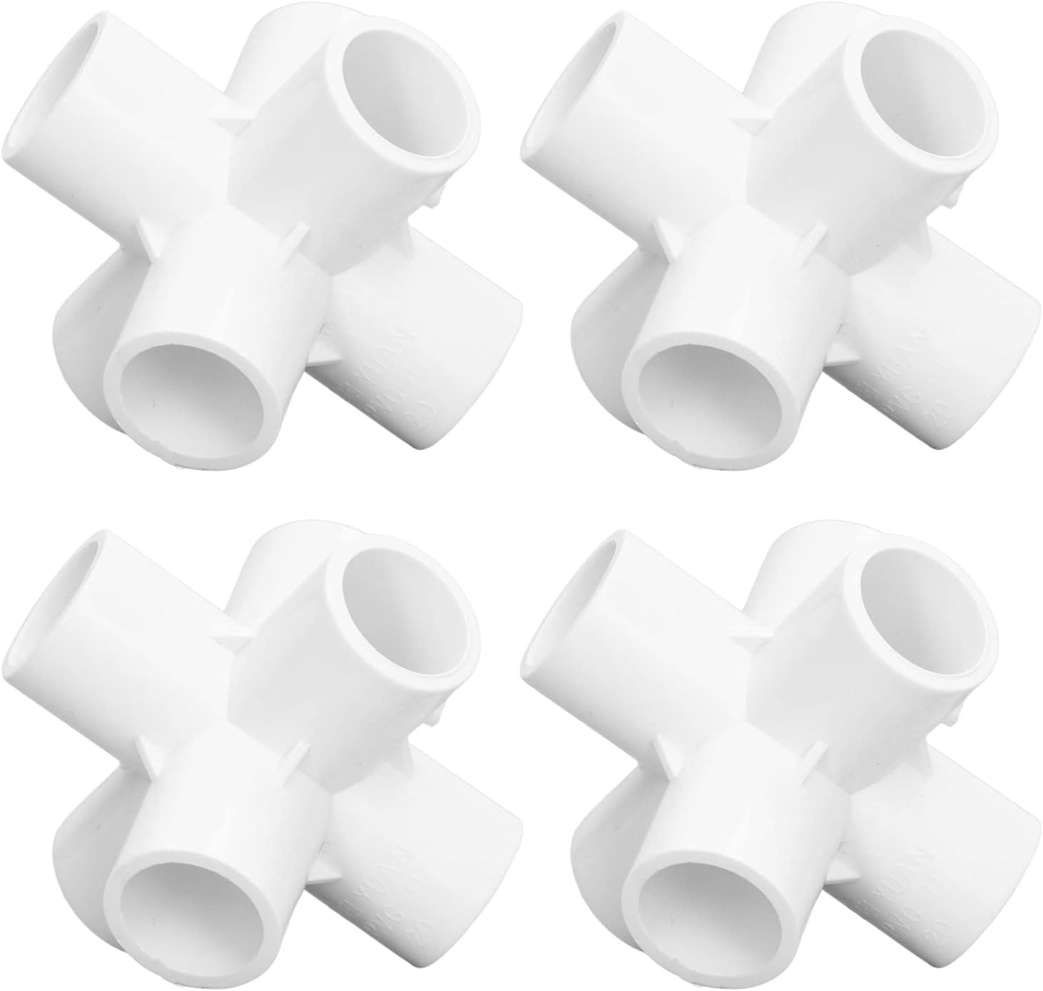 Yazoeiaing PVC Pipe Connector, 6 Way Pipe Fittings, 10PCS 6 Way Side