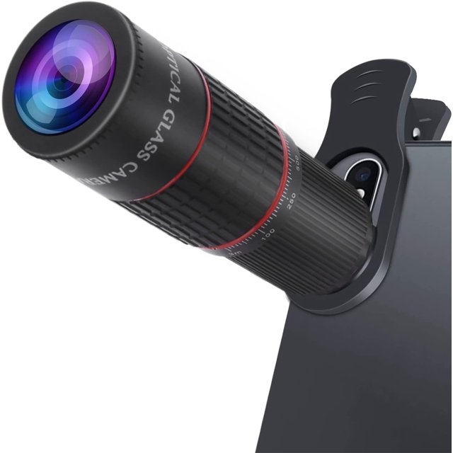 Yazoeiaing Phone Camera Lens, 20X Magnification Optical Glass HD Mobile Phone Camera External