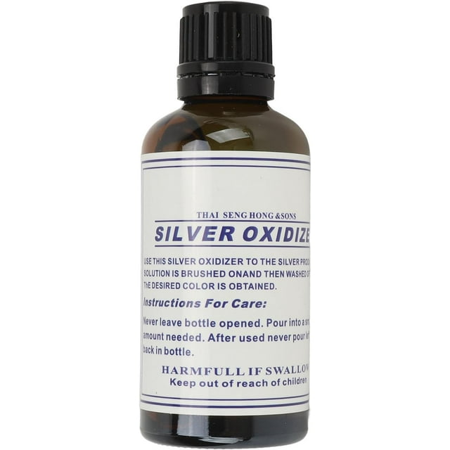 Yazoeiaing Vintage Effect Silver Oxidizer Solution Black 50ml, Quick