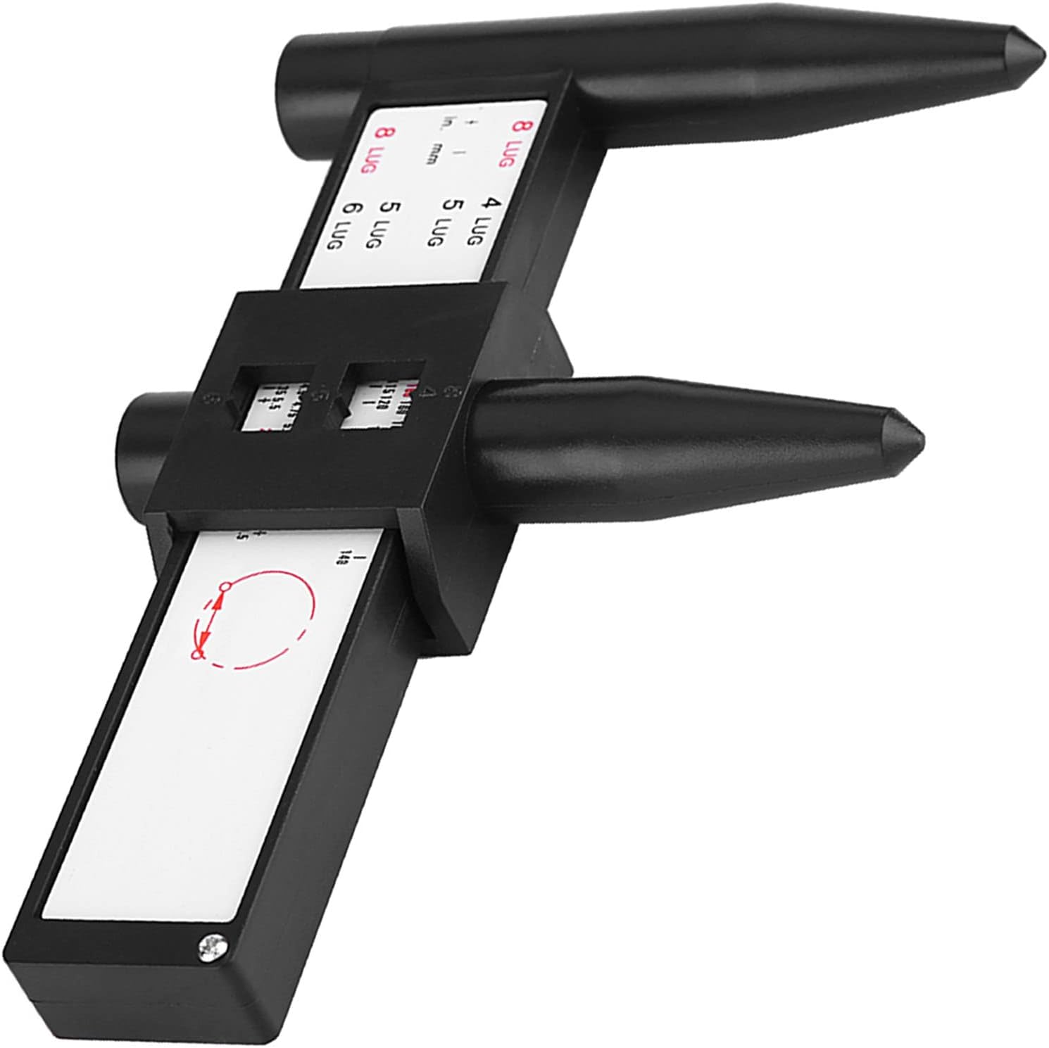 Yazoeiaing Wheel Tire Rim Bolt Ruler Universal Gauge PCD 4 5 6 8 Holes Lug Wheel Rim Bolt