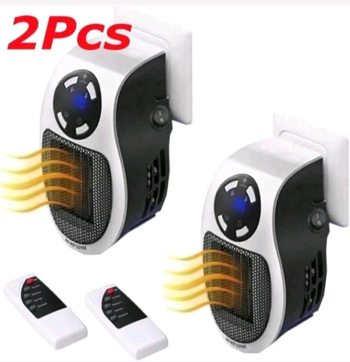 YazooHeaters ( Pack of 2 ) 500W Wall Outlet Heater, Plug-in Handy Alpha  Heater w/Remote Control - 110V - Walmart.com