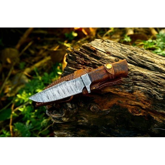 Yazooknives 11 Bowie Tactical Knife with Leather Sheath