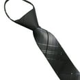 thumbnail image 1 of Luckymimi Business Tie Striped Zipper Men Plaid All Match Neck Tie for Wedding, 1 of 8
