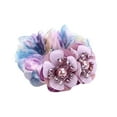 thumbnail image 1 of Windcarnival Flower Decor Hair Tie Faux Pearl Elegant Beads Bun Hair Ring Hair Accessories, 1 of 8