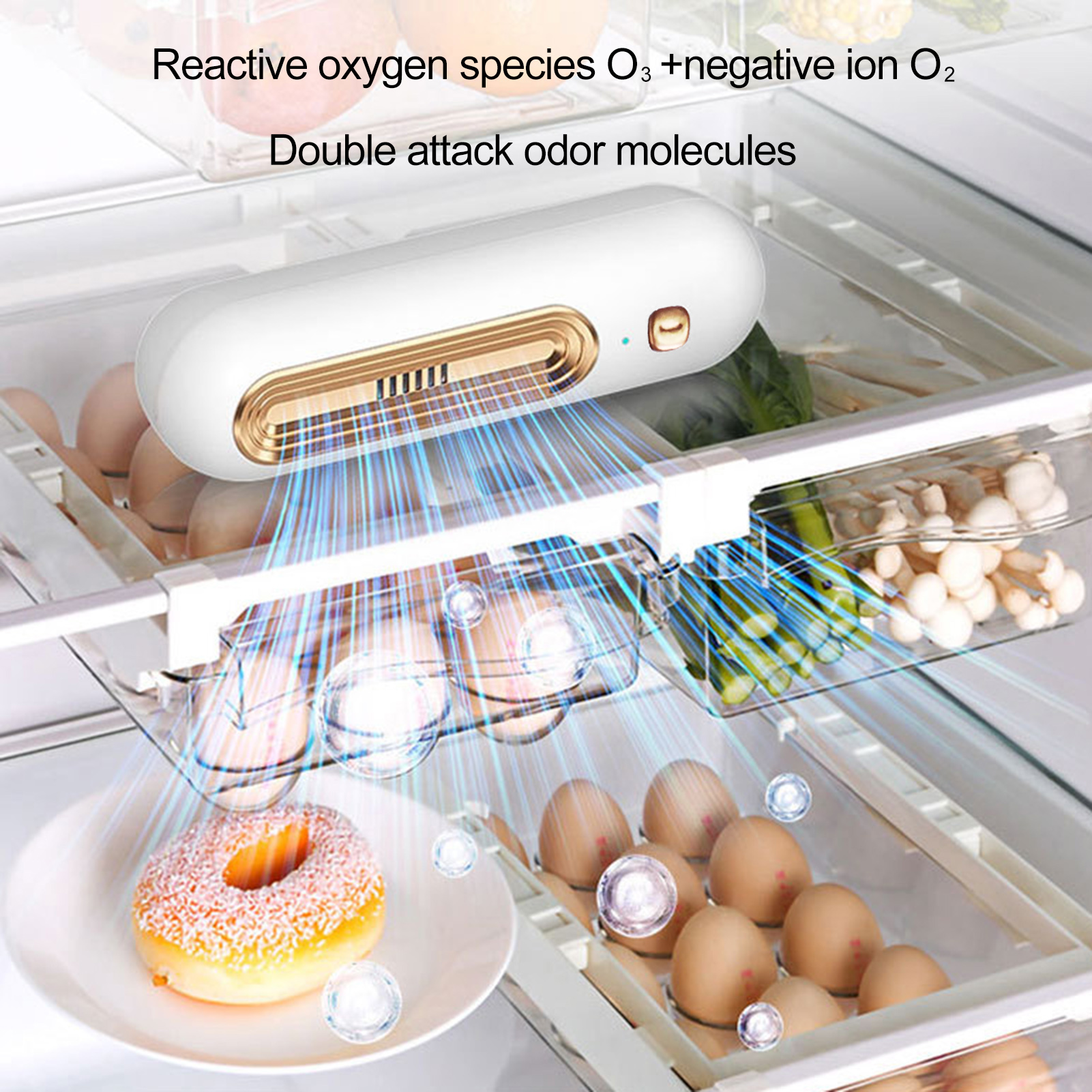 Ybeauty Fridge Deodorizer Compact Size Rechargeable Ozone Generator