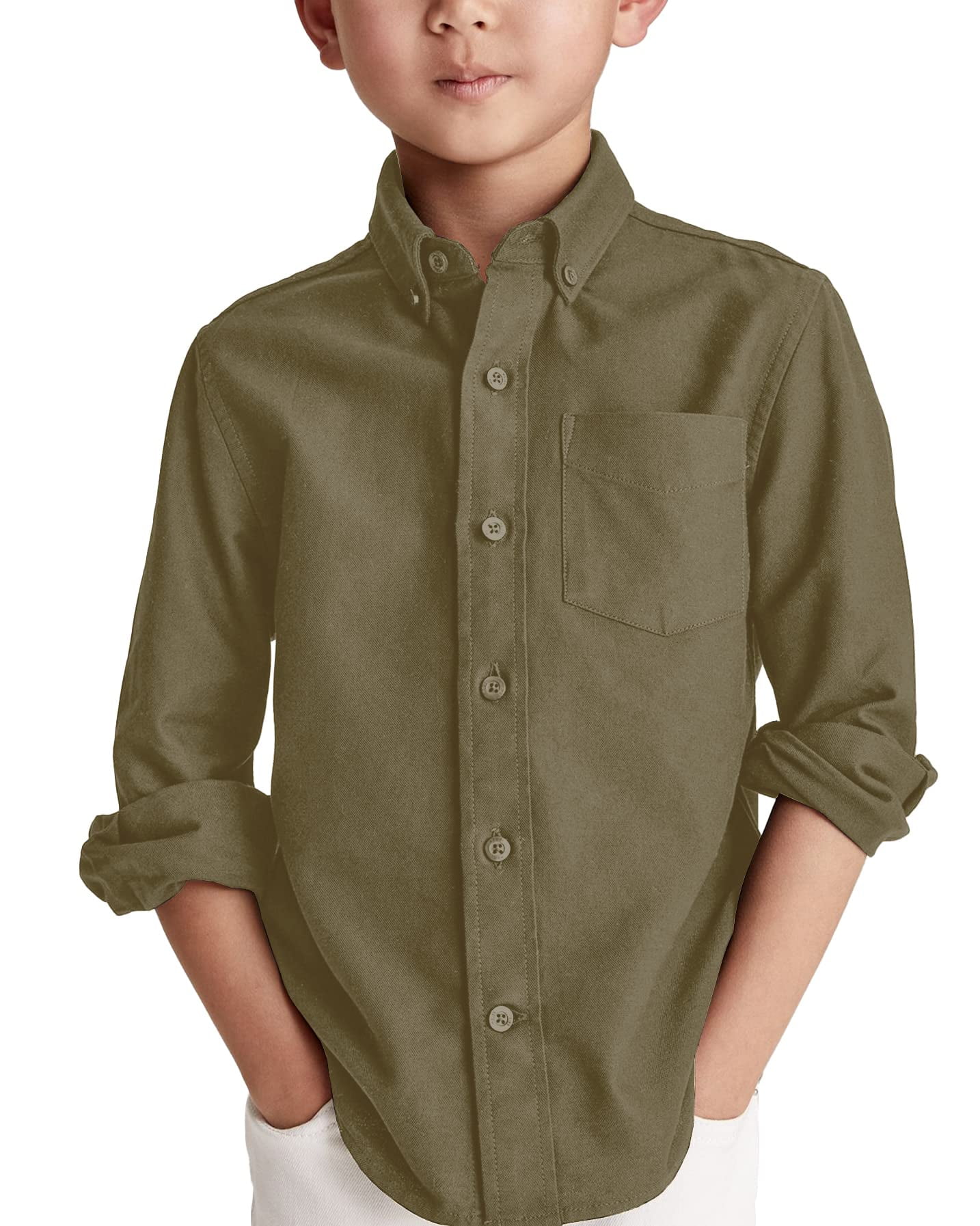 Ybenlow Boy Long Sleeve Dress Shirts Classic Collared Button Down ybenlow-boy-long-sleeve-dress-shirts-classic-collared-button-down