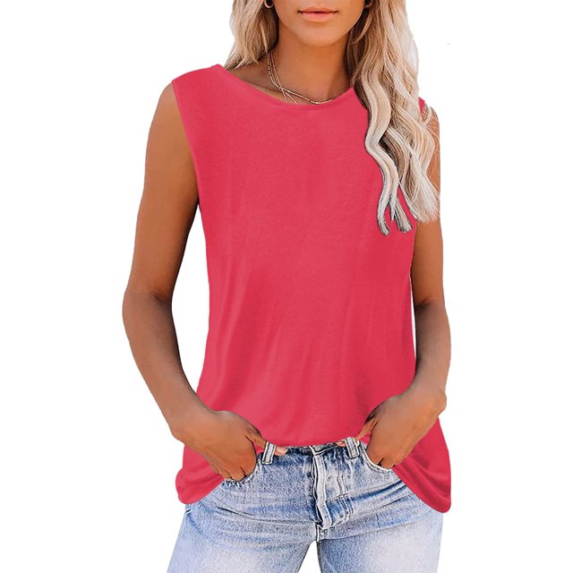 Ybenlow Womens Tank Tops Casual Loose Summer Sleeveless Tee Fashion Shirts 2750