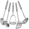 thumbnail image 1 of Ybm Home Kitchen Stainless Steel Cooking Utensil Set, 5 Essential Pieces, 2410-11-12-13-14, 1 of 5