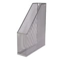 thumbnail image 1 of Ybm Home Silver Mesh Steel Wall mount Hanging or Desktop Magazine Document Letter Mail File Holder 12 In. H x 10 In. L x 3 In. W, 1 of 6