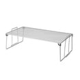 thumbnail image 1 of Ybm Home Stackable Mesh Shelf Silver Storage Rack for Kitchen/Office, 1 of 2