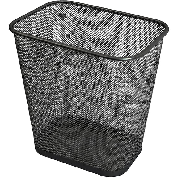 Ybmhome Steel Mesh Rectangular Open Top Waste Basket Bin Trash Can for Office Home 8x12x12 Inches 1103s (1, Black)