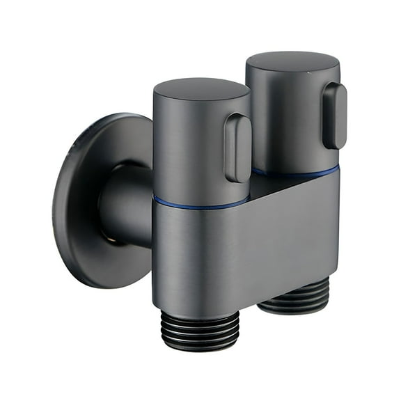Ybomd,1 in 2 Out Control Valve,Double Control Washing Machine Faucet,Water Distributor, Standard interface Design, Distributes Tap Water for Washing Machine, toilet and Bathroom Appliances